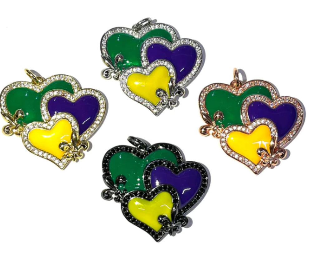 Heart Mardi Gras/Each Divine Charms Beads and More