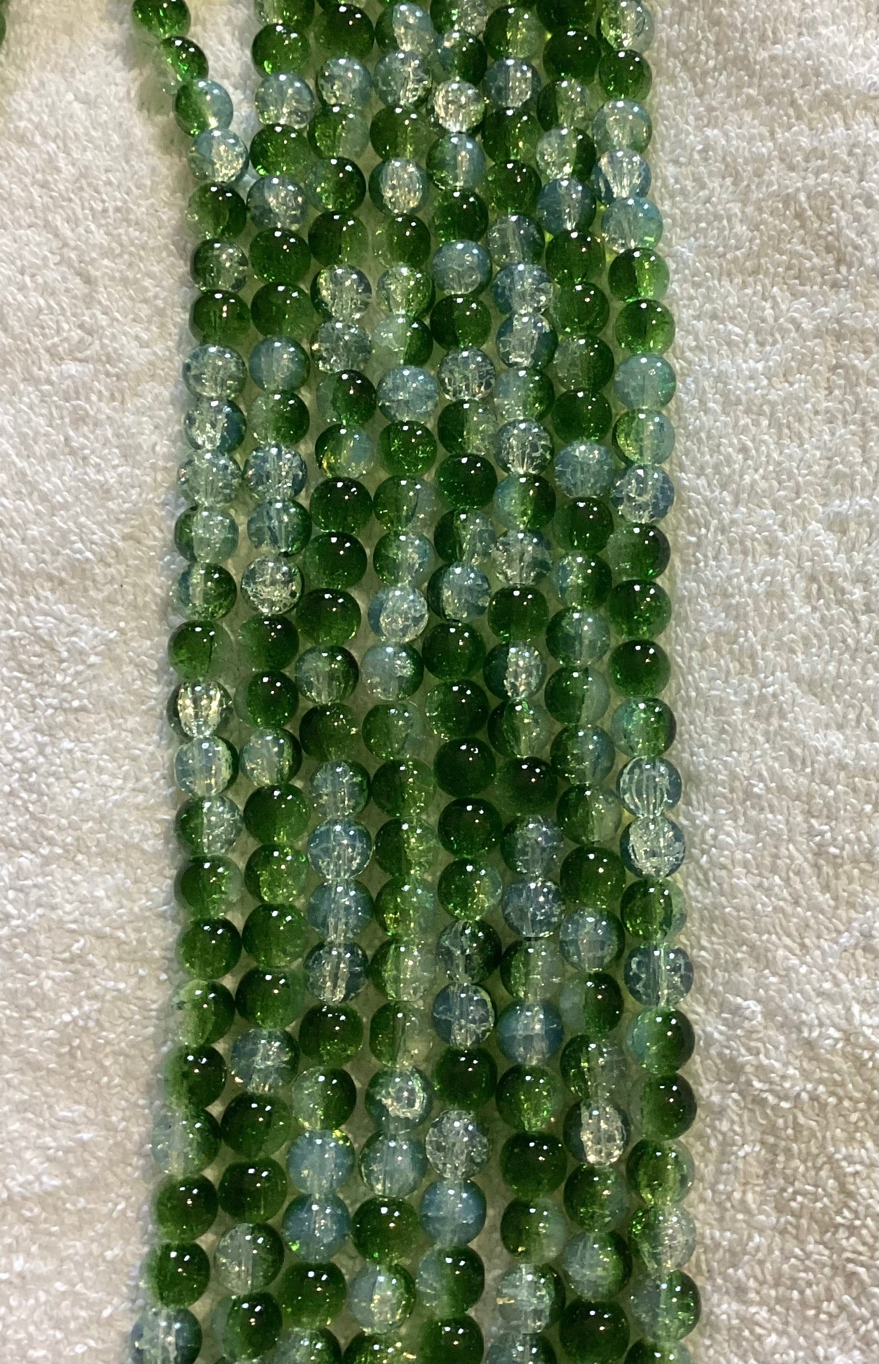 10mm Crackle Beads/Each 40 beads per strand