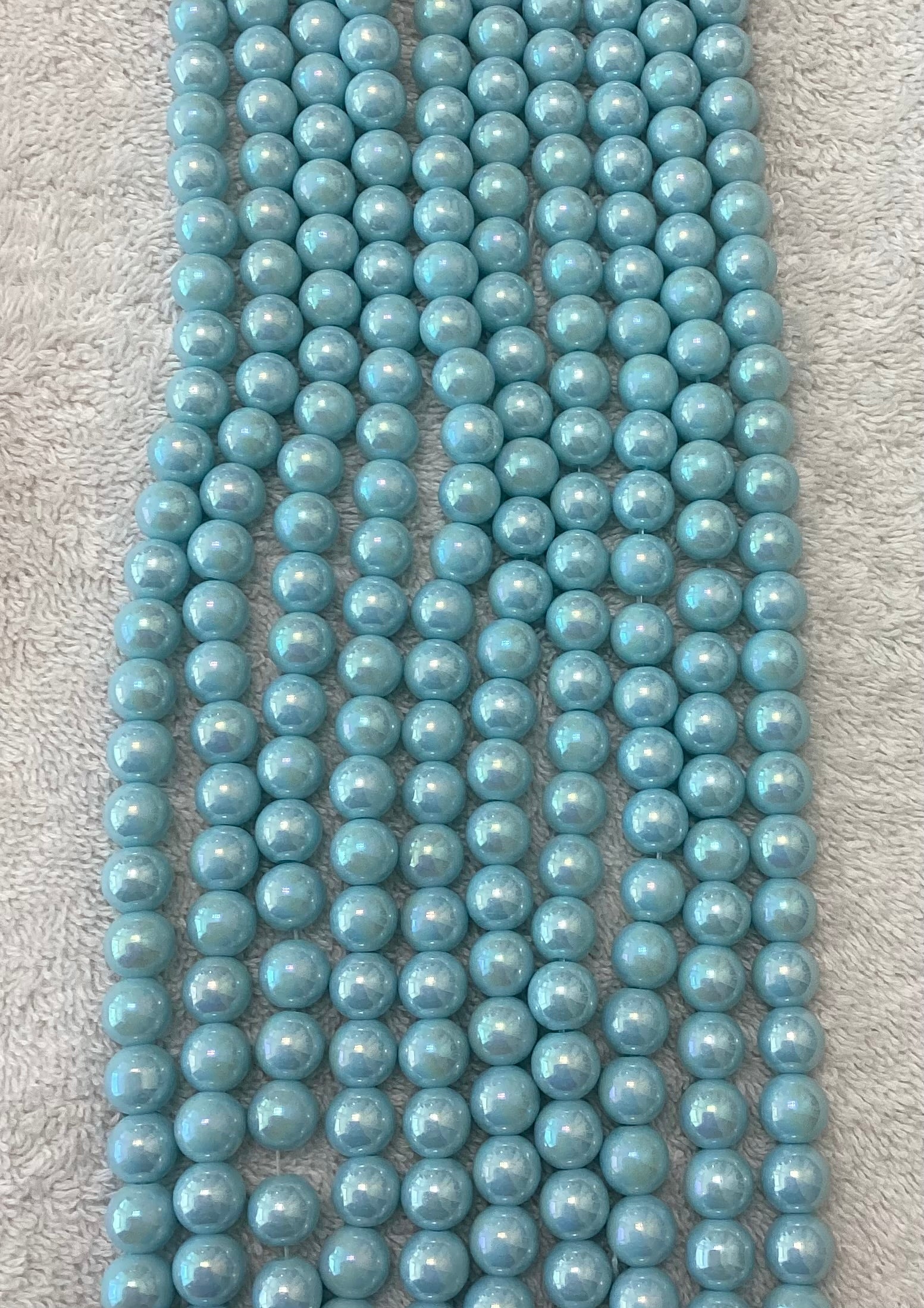 Solid Color Glass Beads 10mm/Each 40 beads per strand