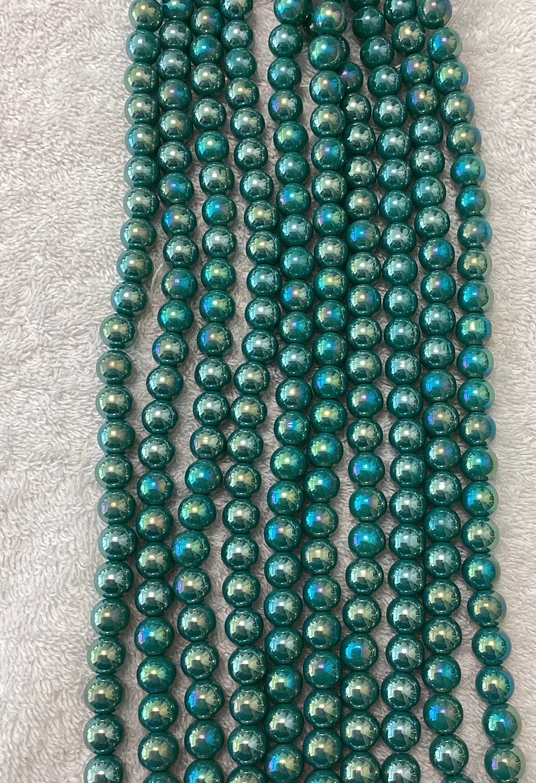 Solid Color Glass Beads 10mm/Each 40 beads per strand