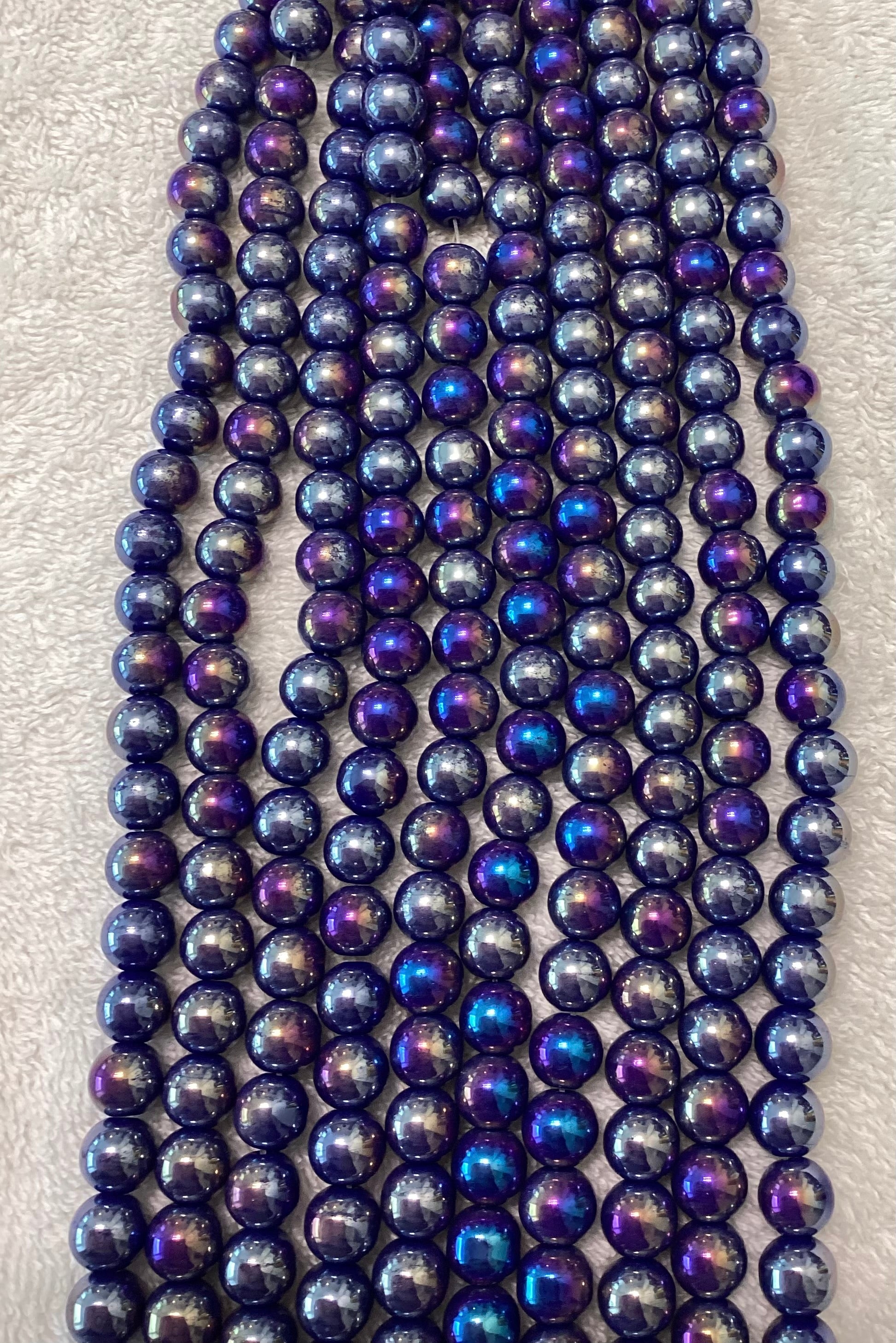 Solid Color Glass Beads 10mm/Each 40 beads per strand