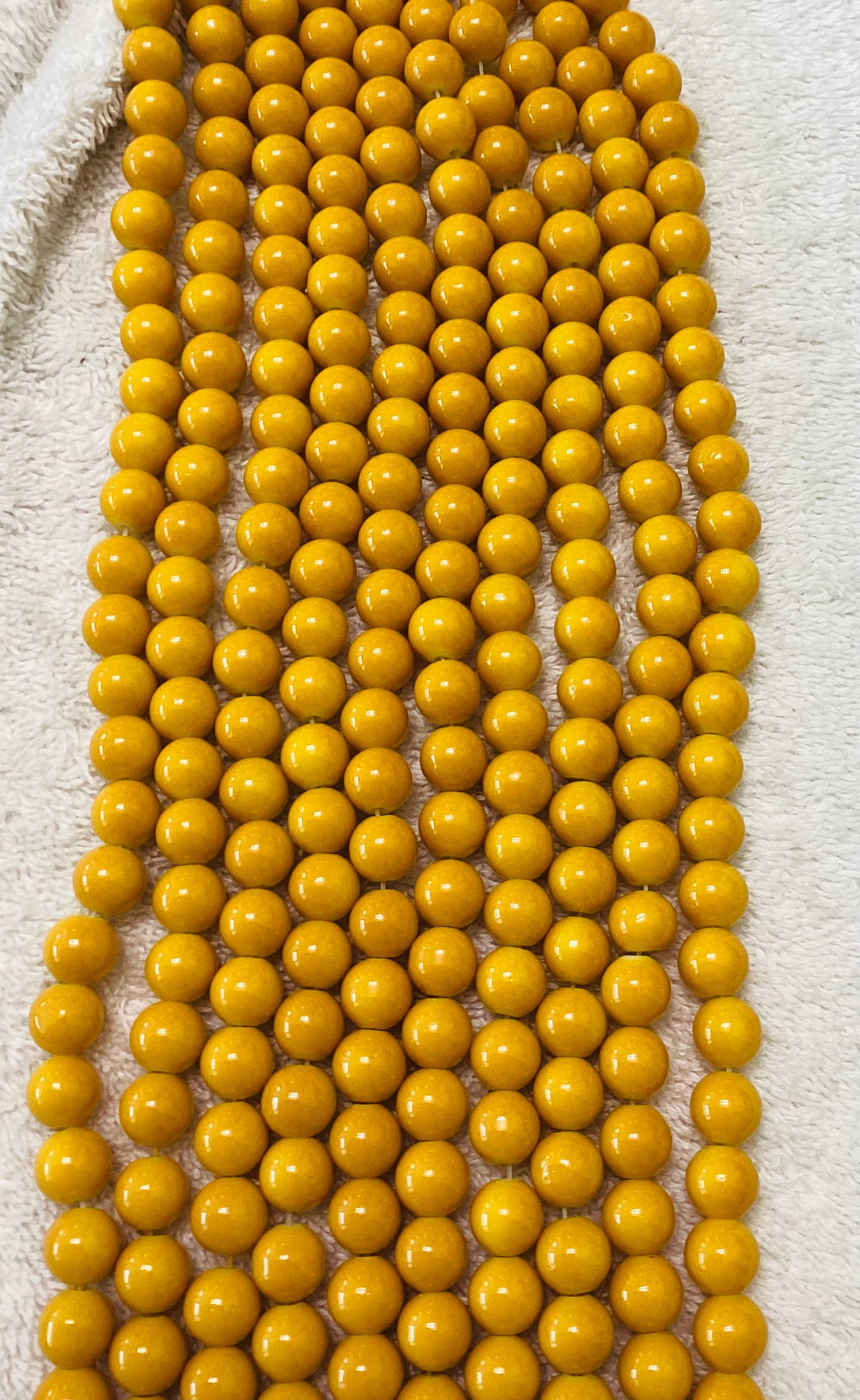 Solid Color Glass Beads 10mm/Each 40 beads per strand