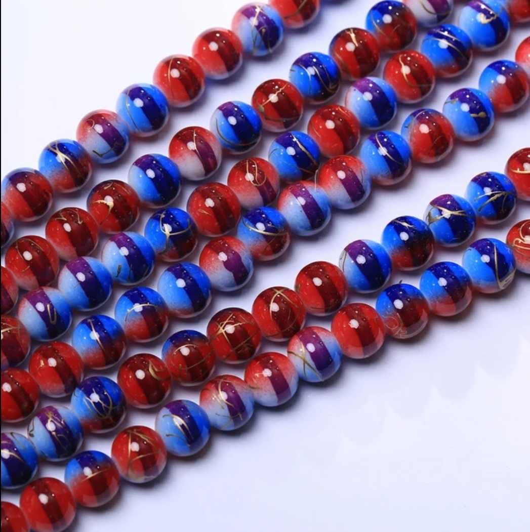 Speckled Beads 10mm/ Each 40 beads per strand