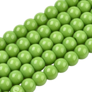 Solid Color Glass Beads 10mm/Each 40 beads per strand