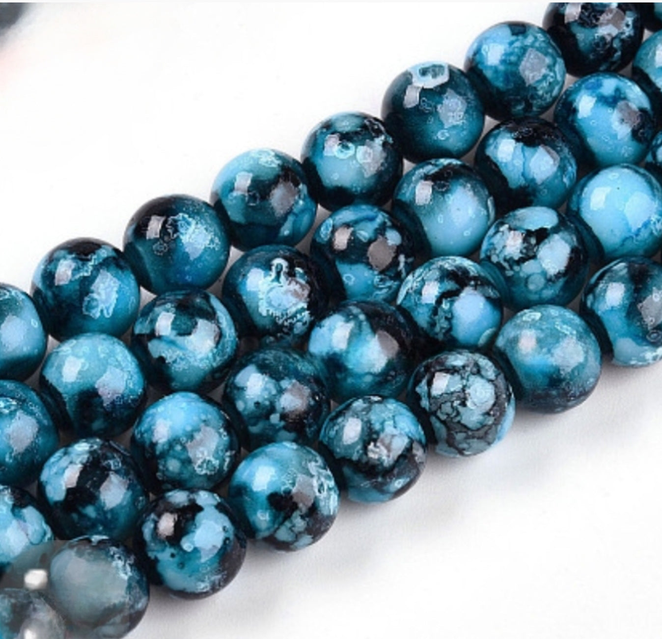Marble beads 10mm/Each 40 beads per strand