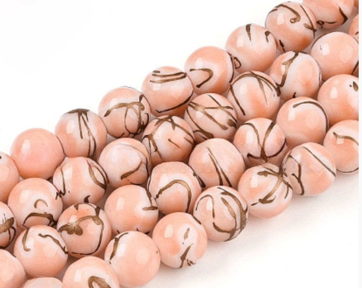 Speckled Beads 10mm/ Each 40 beads per strand