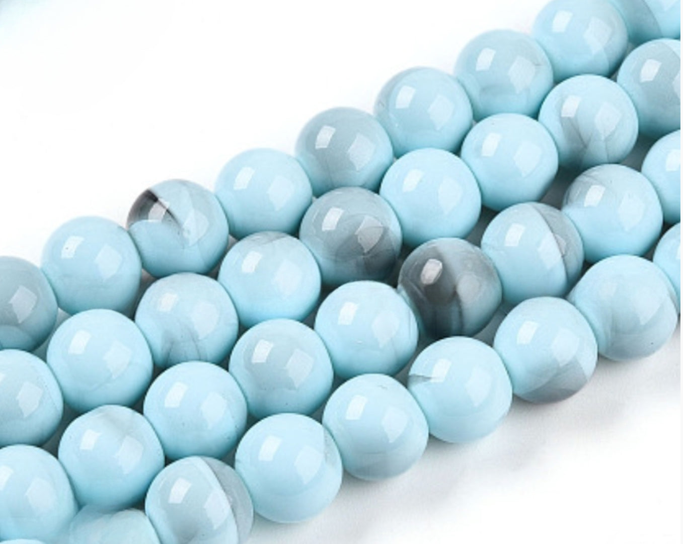 Marble beads 10mm/Each 40 beads per strand