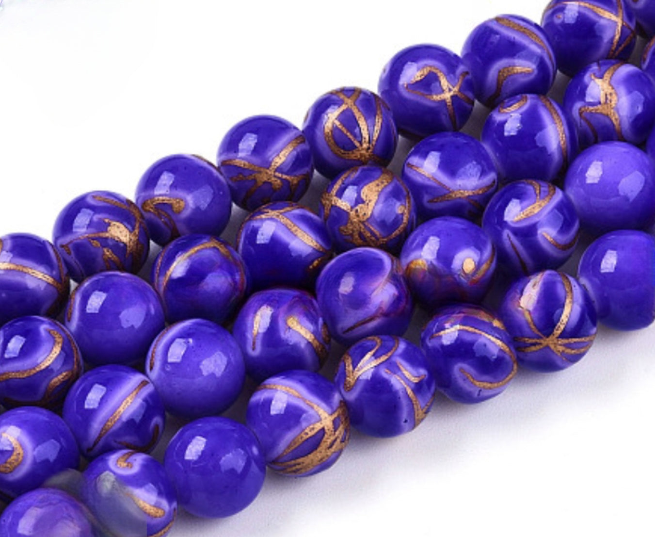 Speckled Beads 10mm/ Each 40 beads per strand