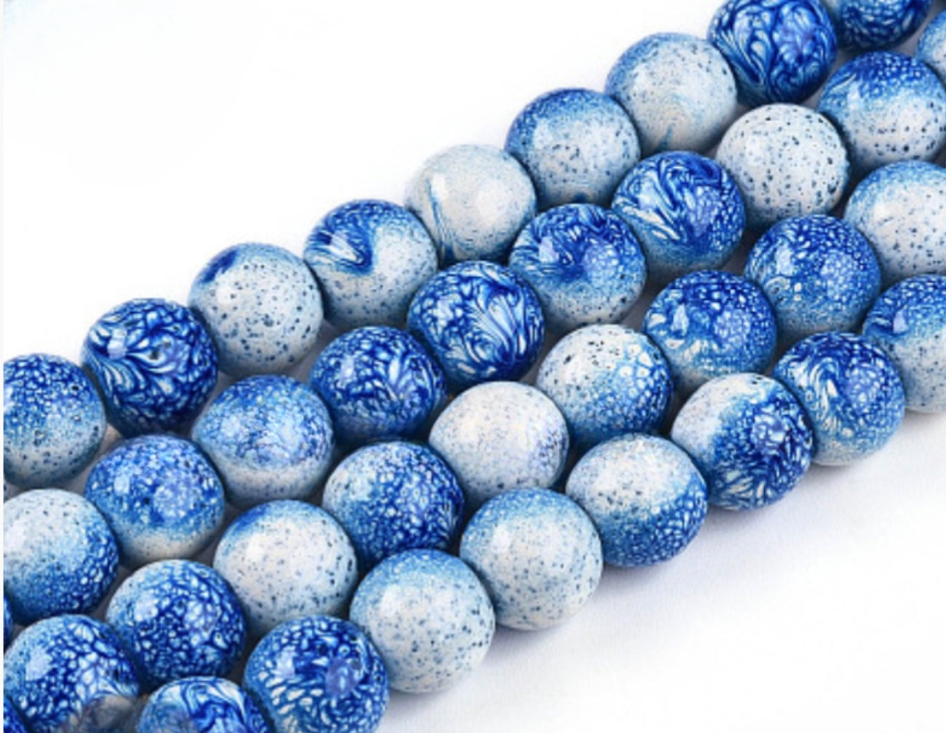 Speckled Beads 10mm/ Each 40 beads per strand