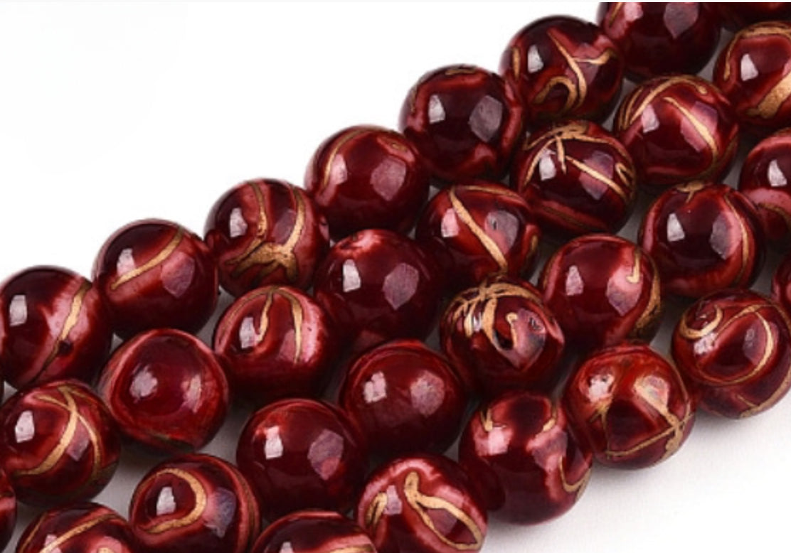 Speckled Beads 10mm/ Each 40 beads per strand