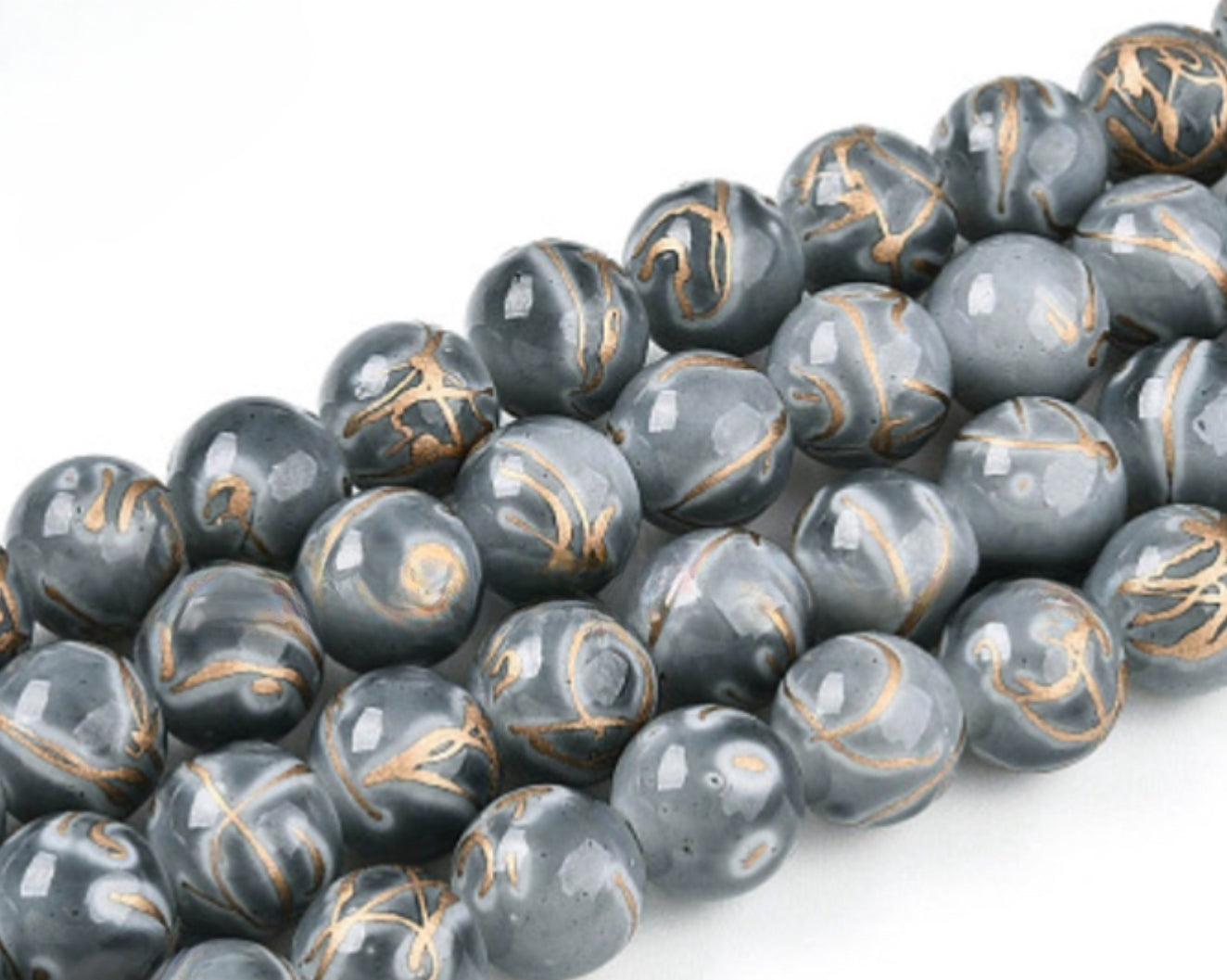 Speckled Beads 10mm/ Each 40 beads per strand