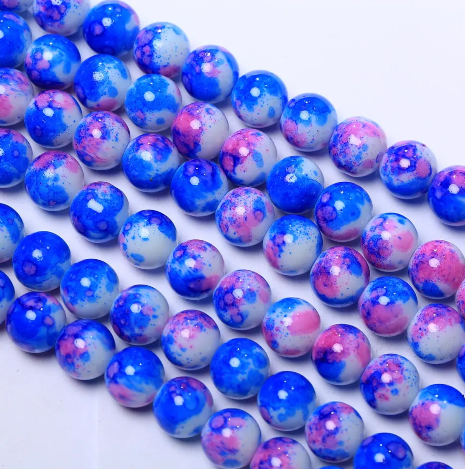 Marble beads 10mm/Each 40 beads per strand