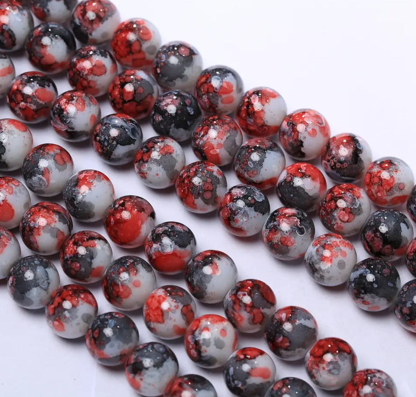 Marble beads 10mm/Each 40 beads per strand