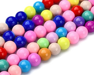 Solid Color Glass Beads 10mm/Each 40 beads per strand