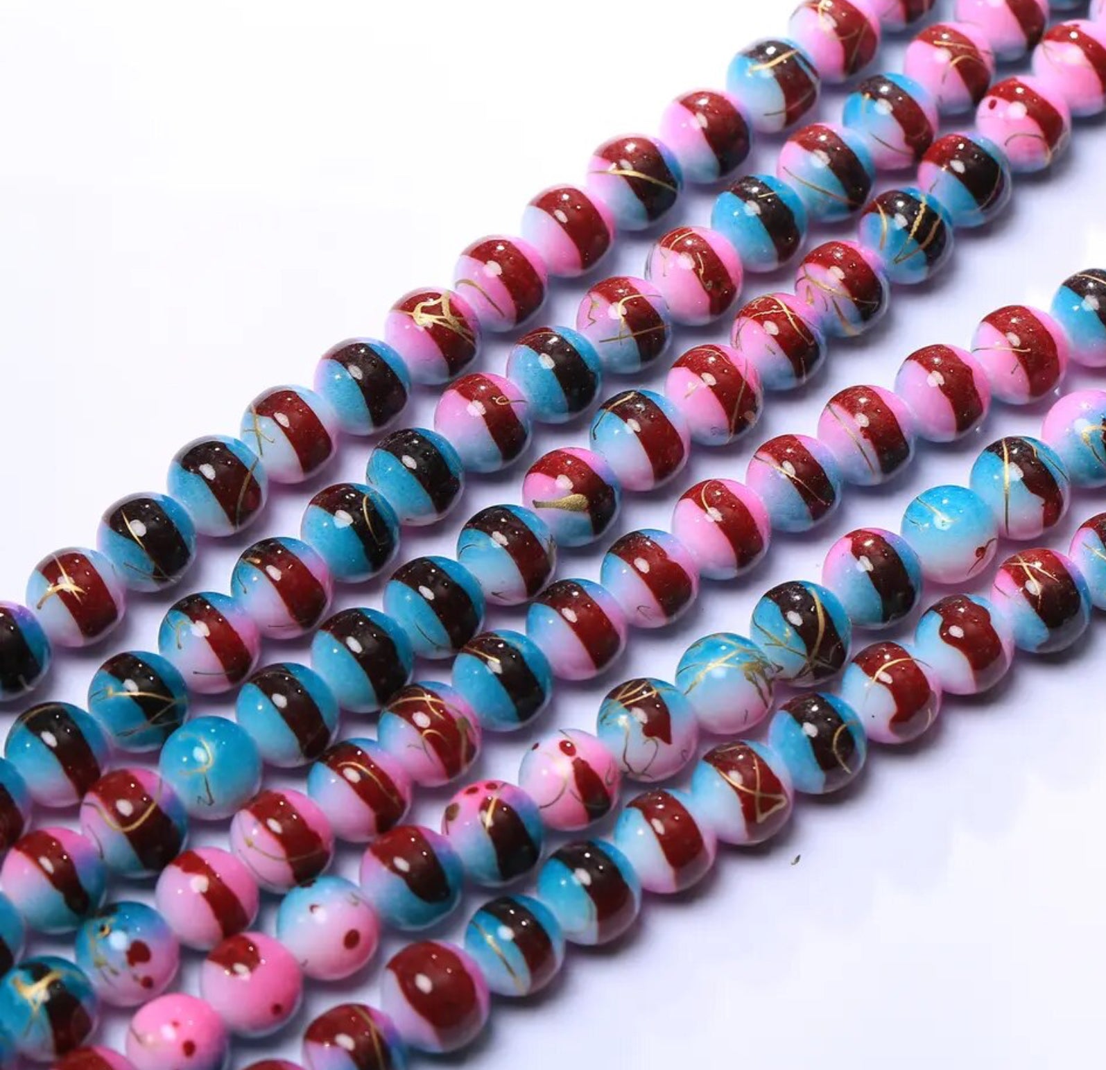 Speckled Beads 10mm/ Each 40 beads per strand