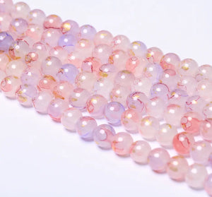 Jelly & Clear Transparent 10mm/ Each 40 beads per strand