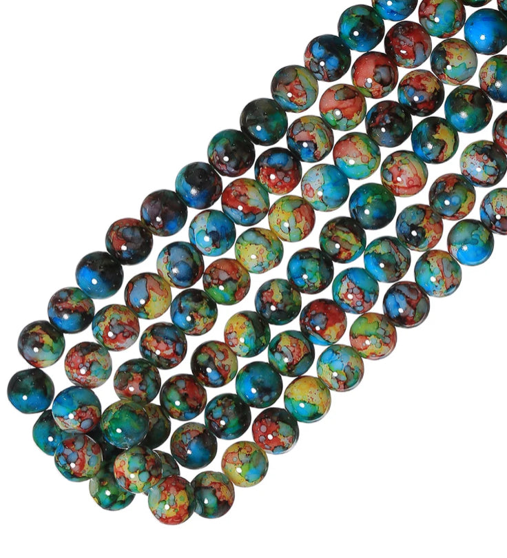 Marble beads 10mm/Each 40 beads per strand