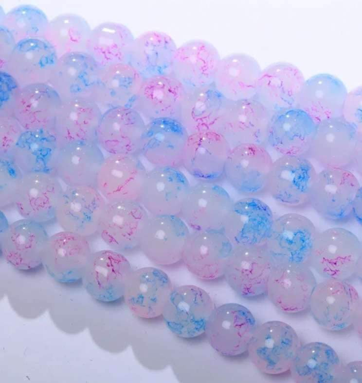 Jelly & Clear Transparent 10mm/ Each 40 beads per strand