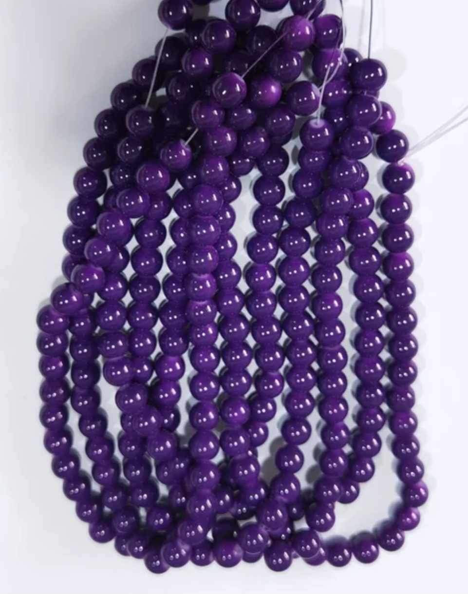 Solid Color Glass Beads 10mm/Each 40 beads per strand