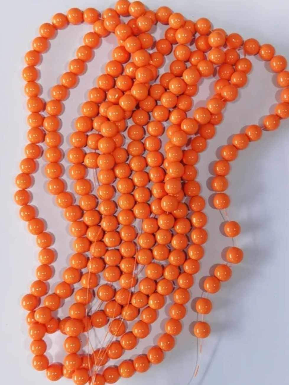 Solid Color Glass Beads 10mm/Each 40 beads per strand