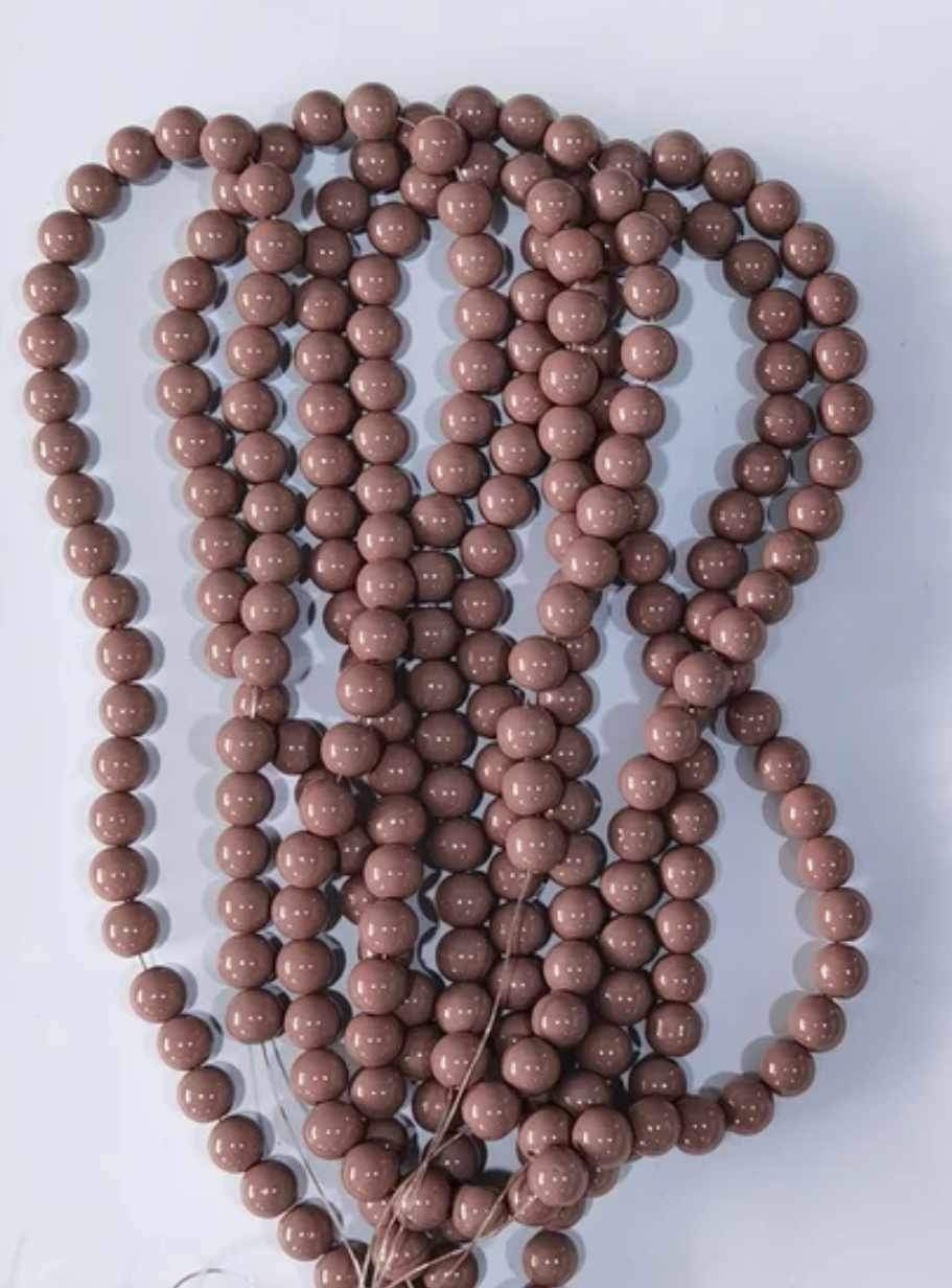 Solid Color Glass Beads 10mm/Each 40 beads per strand