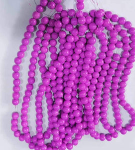 Solid Color Glass Beads 10mm/Each 40 beads per strand