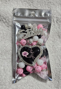 Breast cancer two stack 10mm bead pack/each