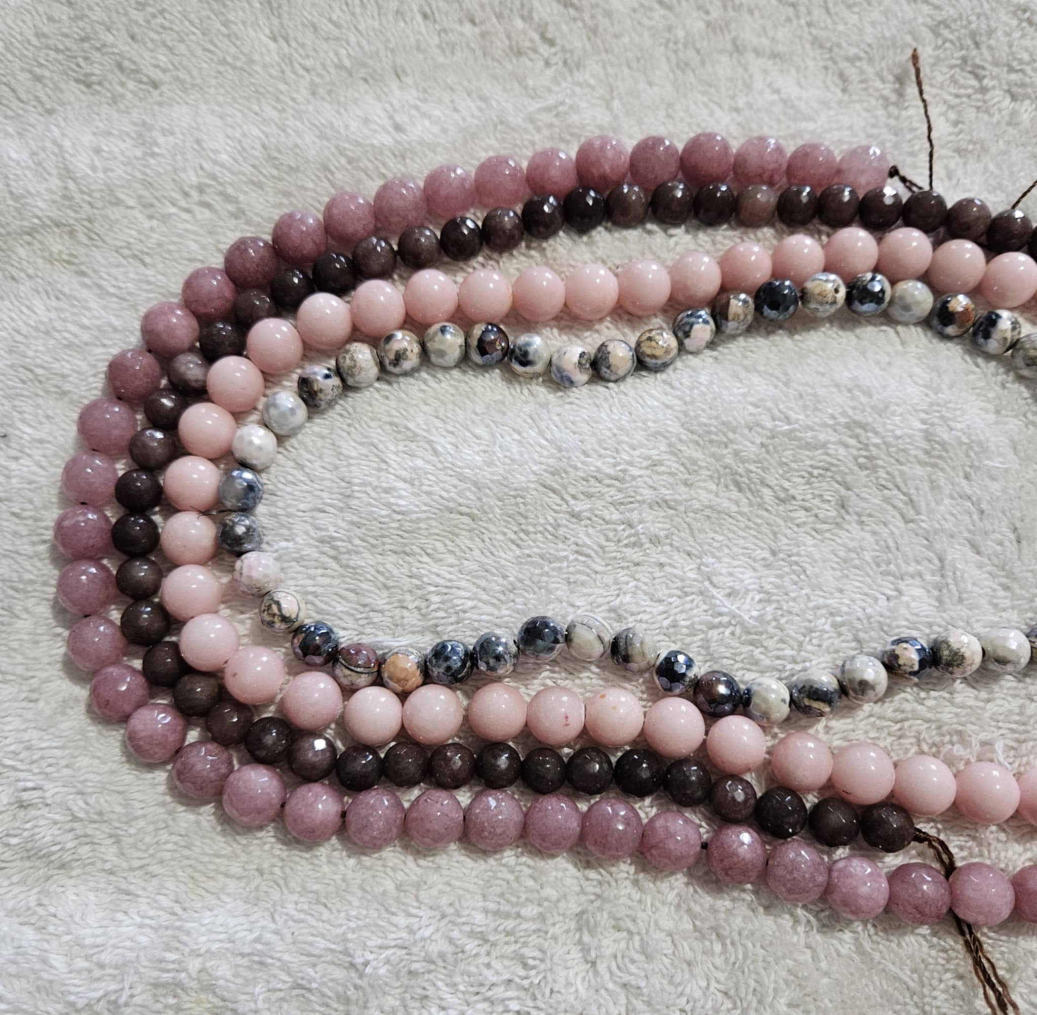 Gemstone Agate bead bundles/Each