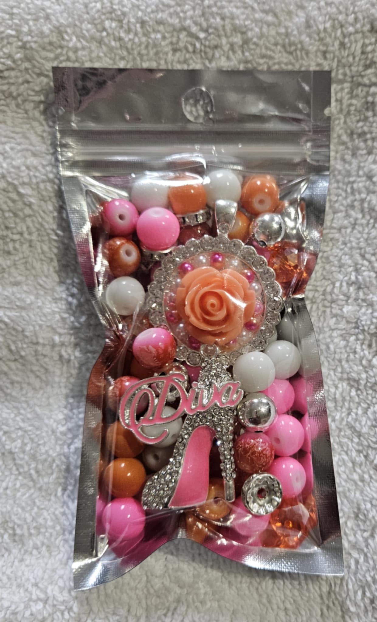 Flower two stack 10mm bead pack/Each