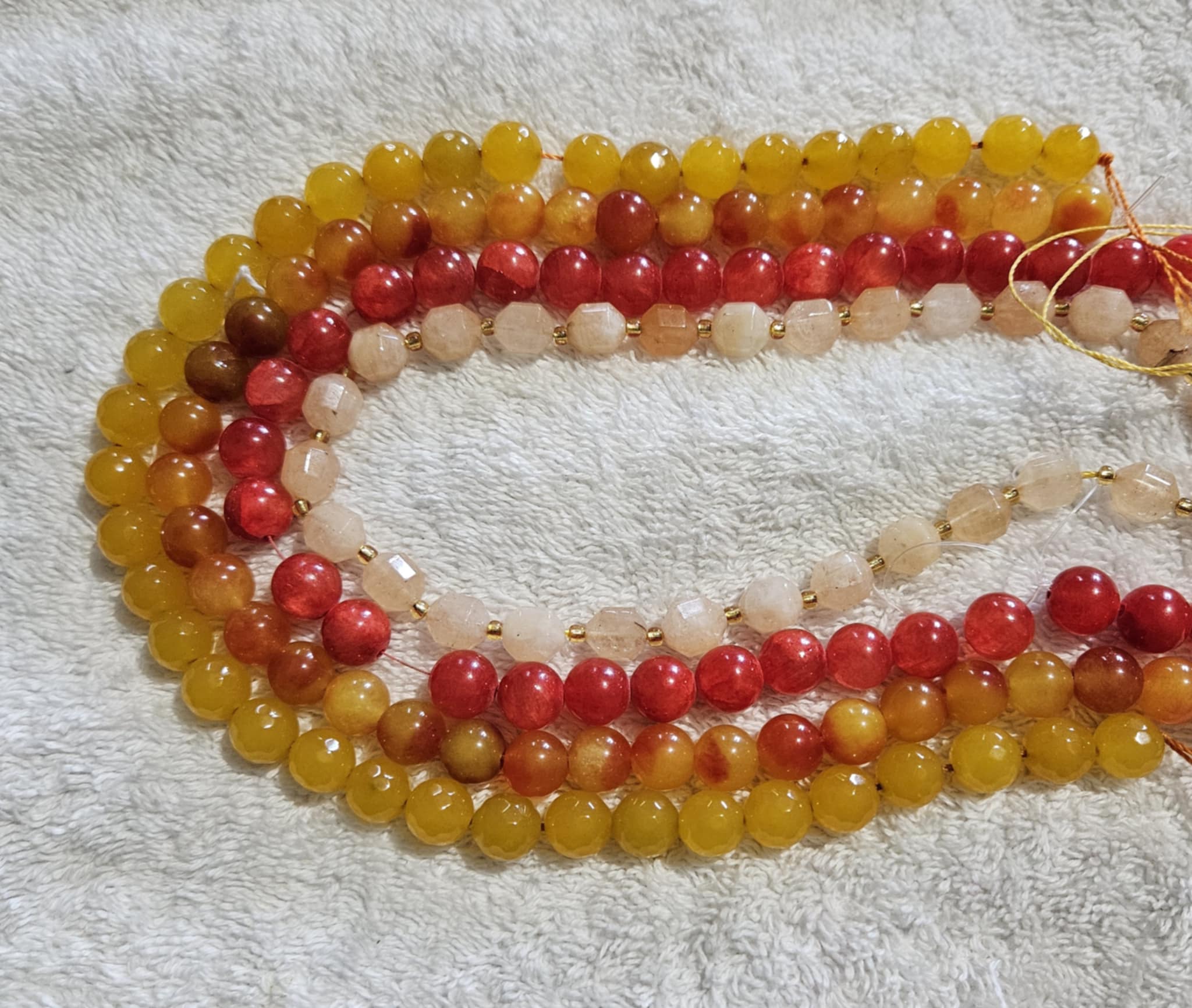 Gemstone Agate bead bundles/Each