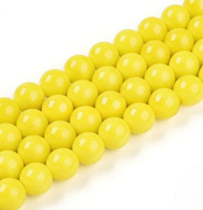 Solid Color Glass Beads 10mm/Each 40 beads per strand