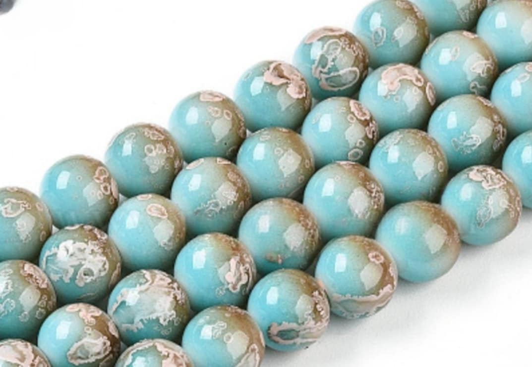 Marble beads 10mm/Each 40 beads per strand
