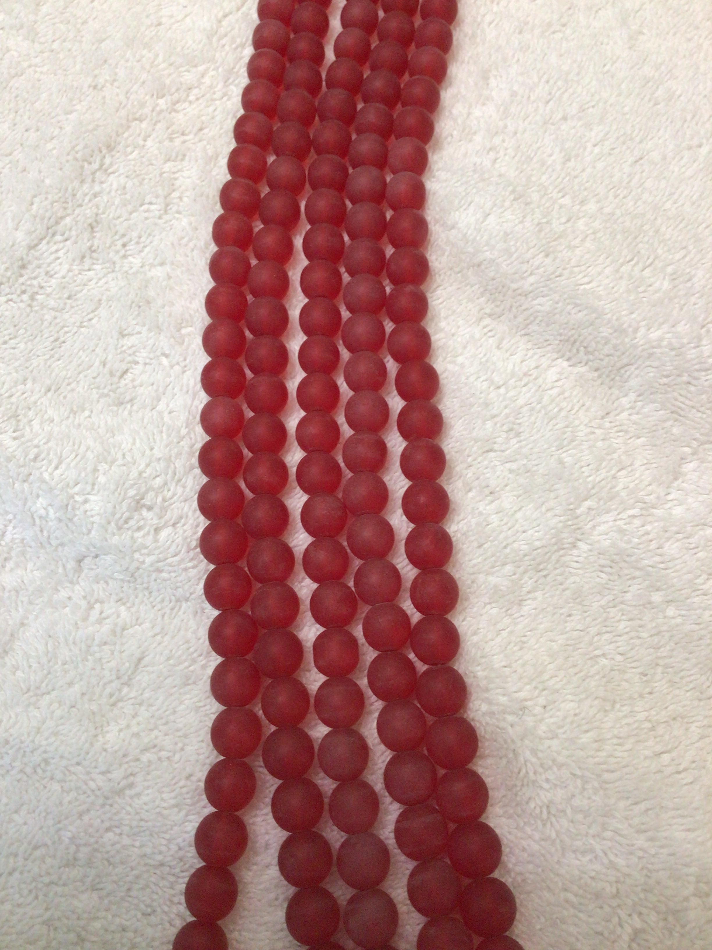 Frosted Beads 10mm/Each 40 beads per strand