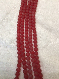 Frosted Beads 10mm/Each 40 beads per strand