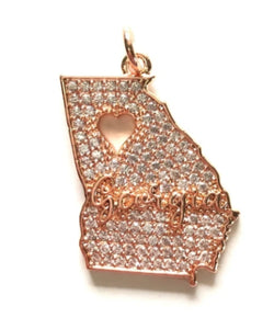 Georgia Cz charm/Each