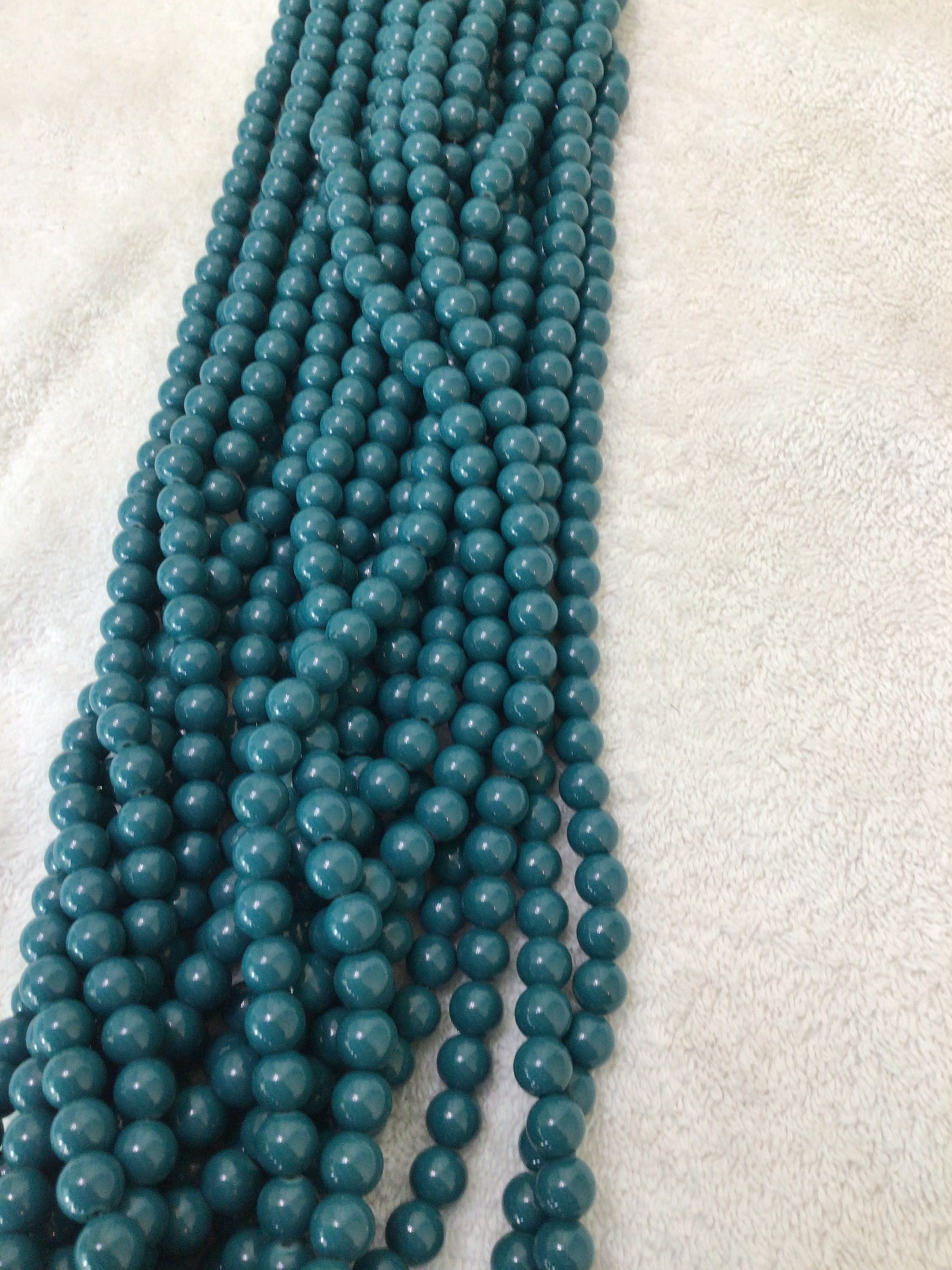 Solid Color Glass Beads 10mm/Each 40 beads per strand