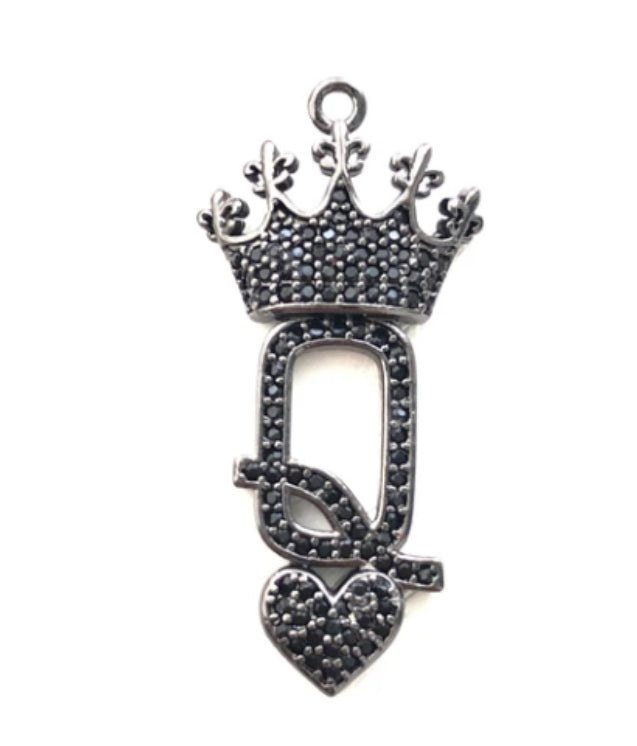Queen Symbol Cz Charm/Each