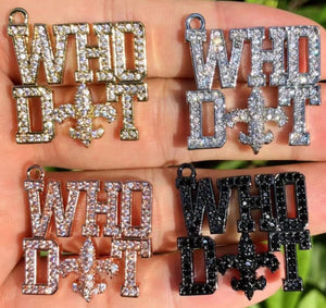 Who Dat Micro Paved Charm/Each