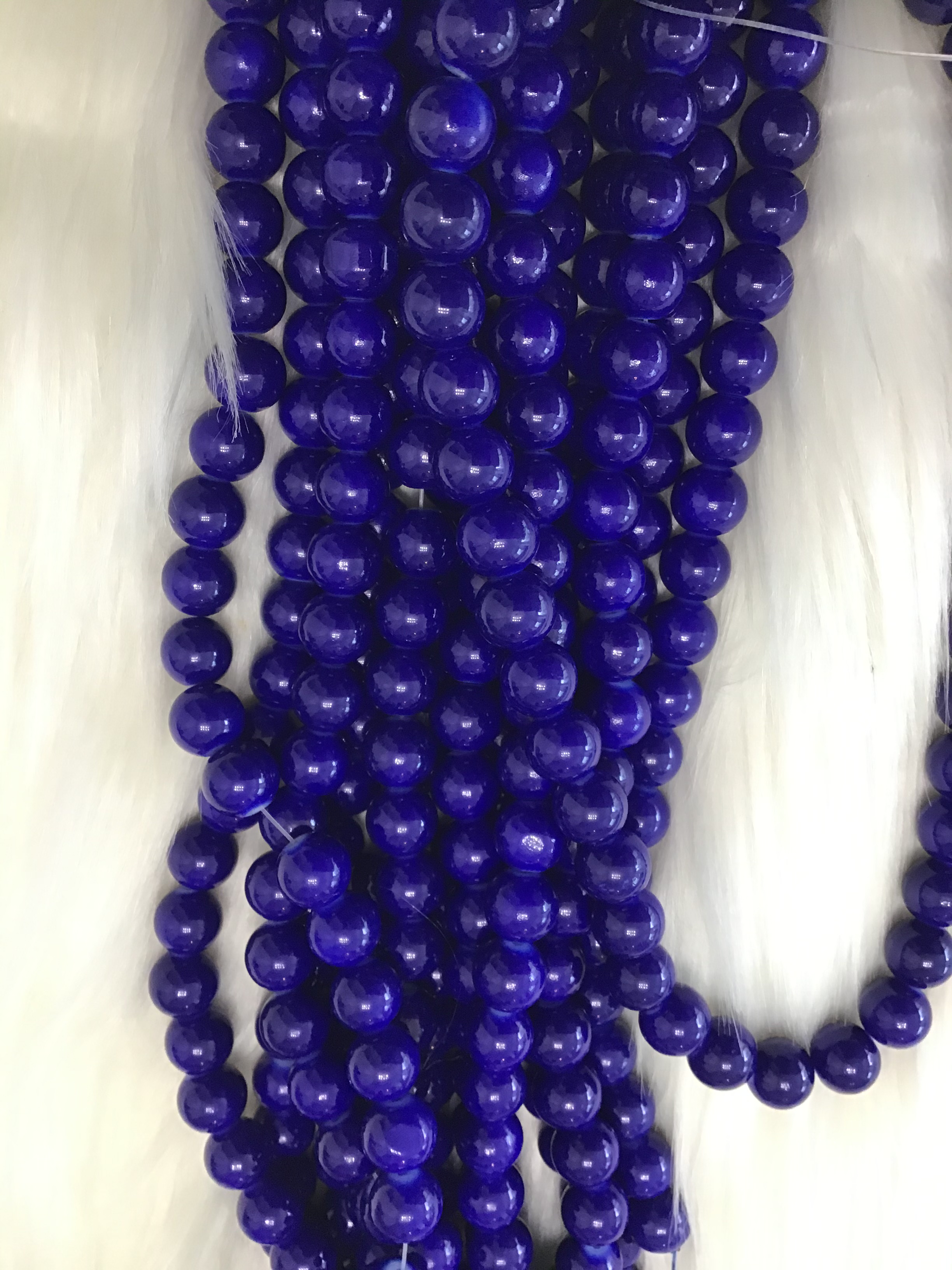 Solid Color Glass Beads 10mm/Each 40 beads per strand