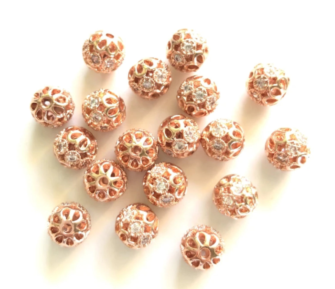 8mm Hollow CZ Ball/Each