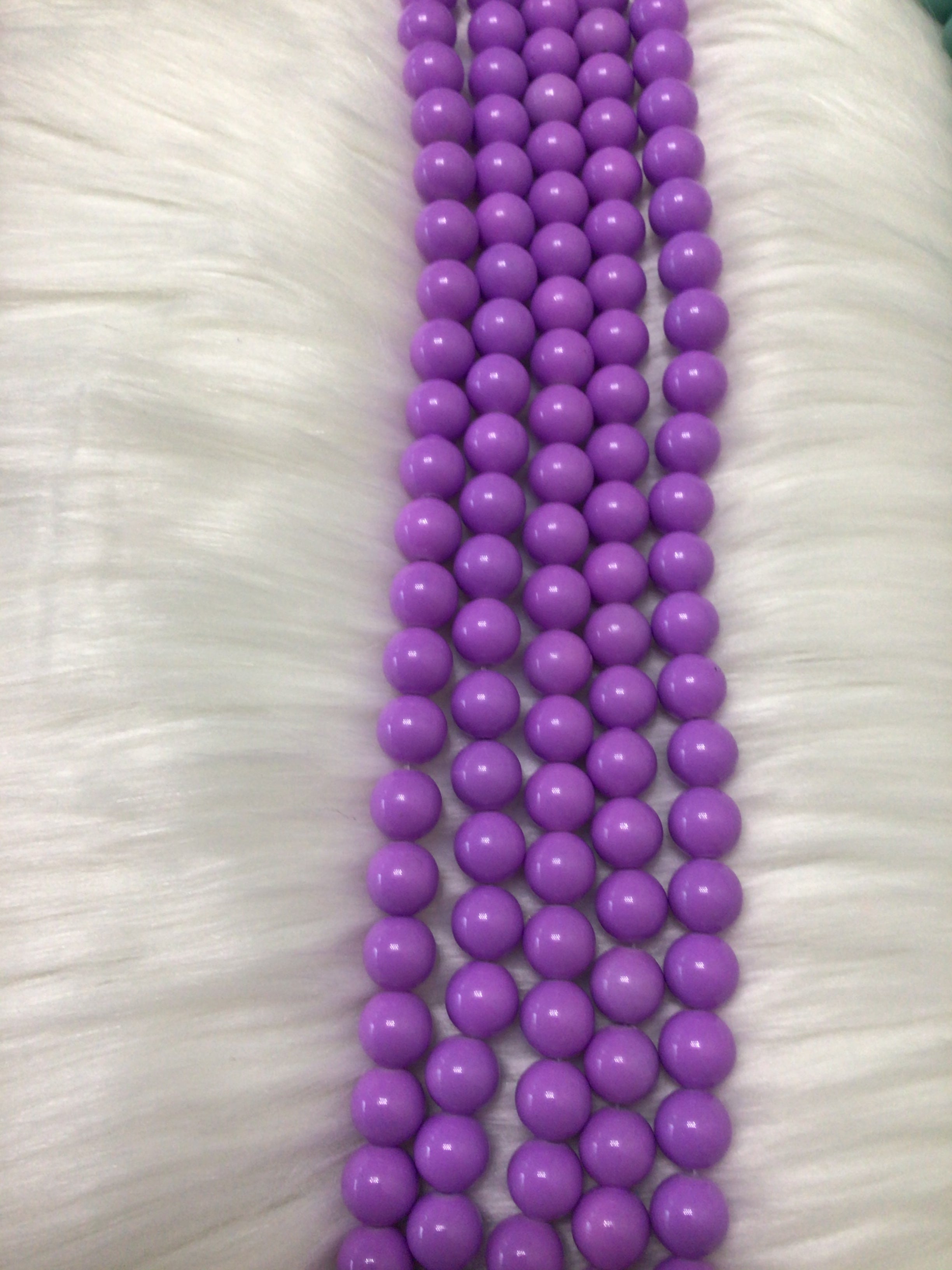 Solid Color Glass Beads 10mm/Each 40 beads per strand