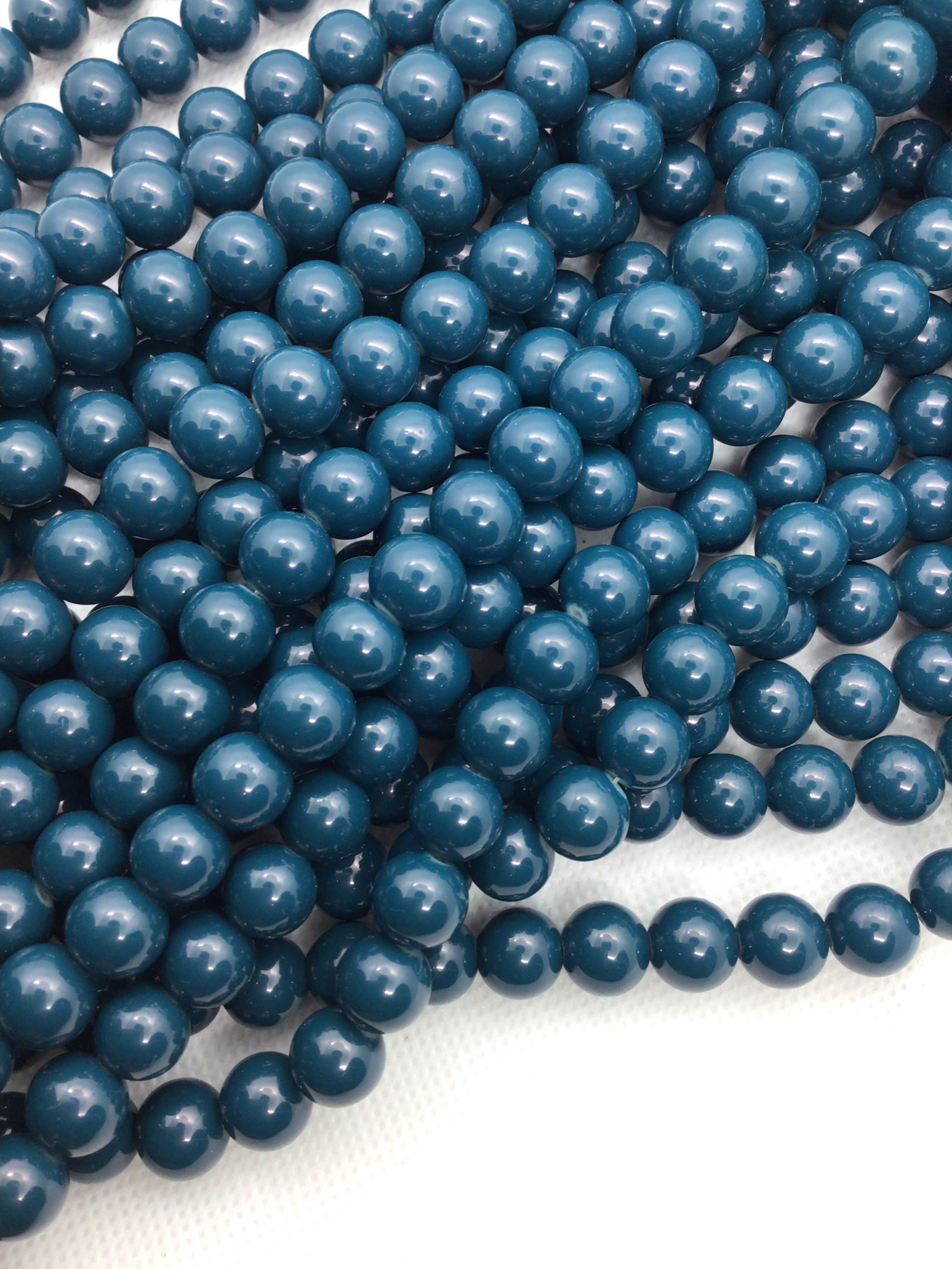 Solid Color Glass Beads 10mm/Each 40 beads per strand