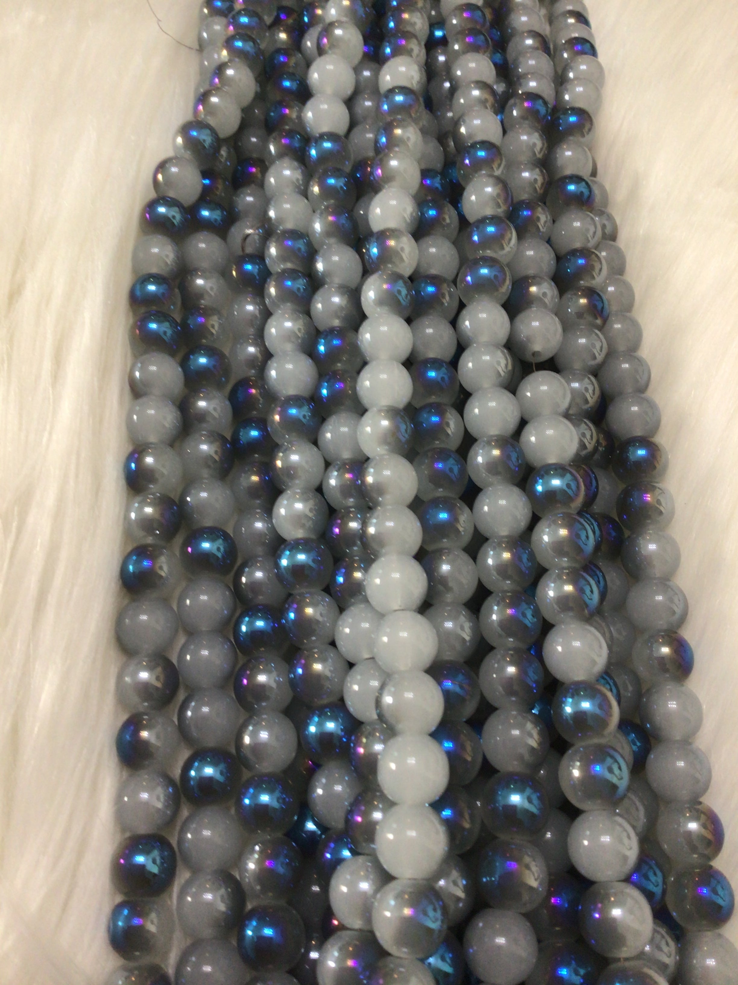 Jelly & Clear Transparent 10mm/ Each 40 beads per strand