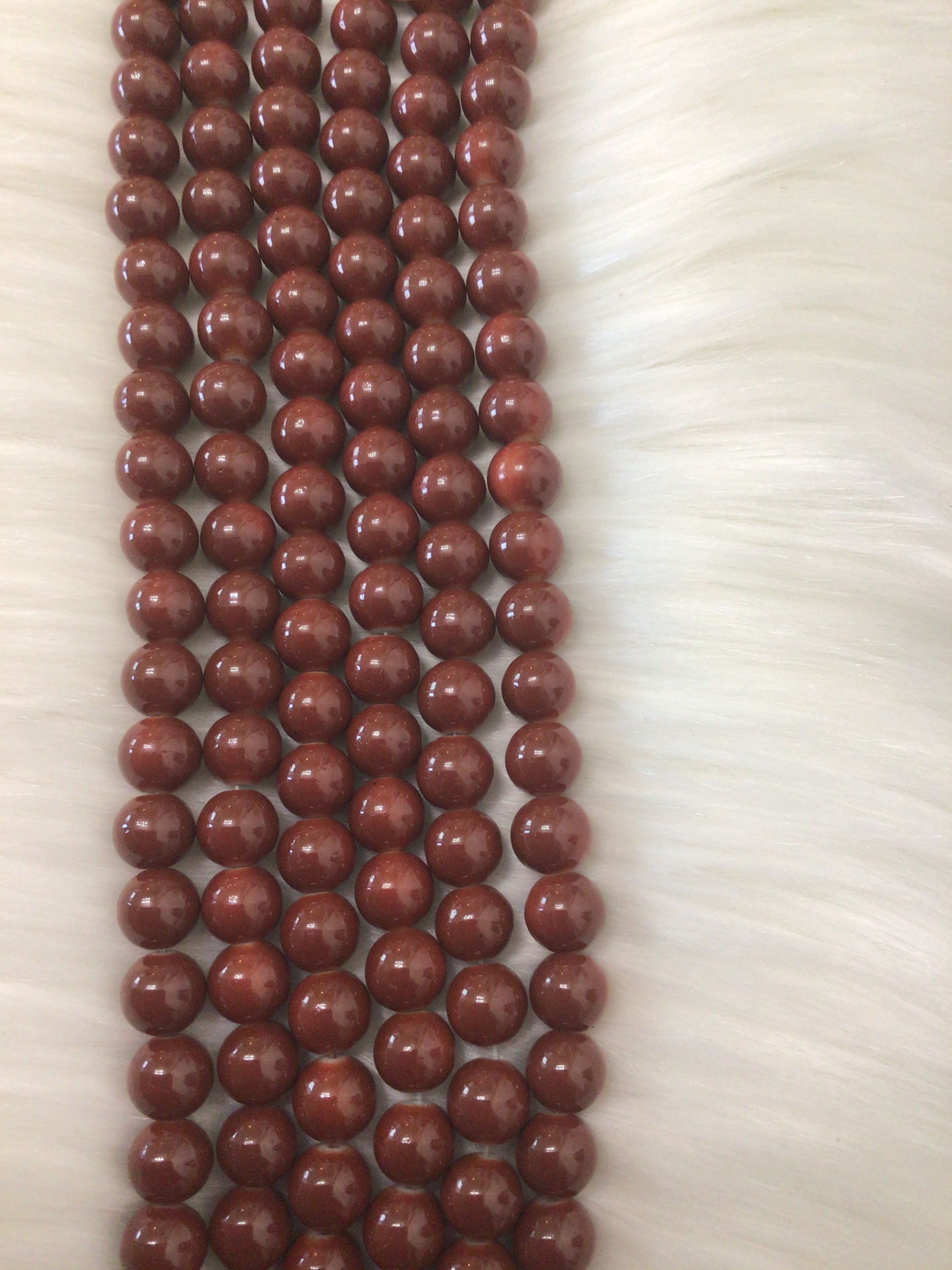 Solid Color Glass Beads 10mm/Each 40 beads per strand