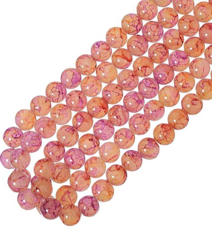 Jelly & Clear Transparent 10mm/ Each 40 beads per strand