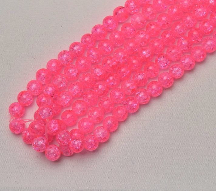 10mm Crackle Beads/Each 40 beads per strand