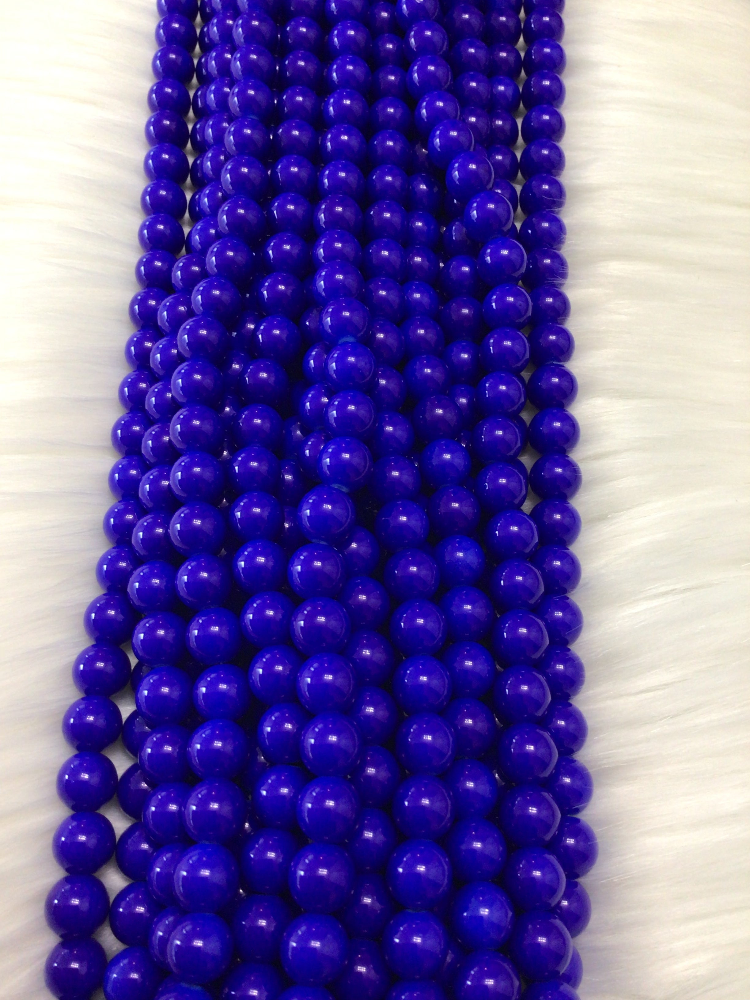 Solid Color Glass Beads 10mm/Each 40 beads per strand