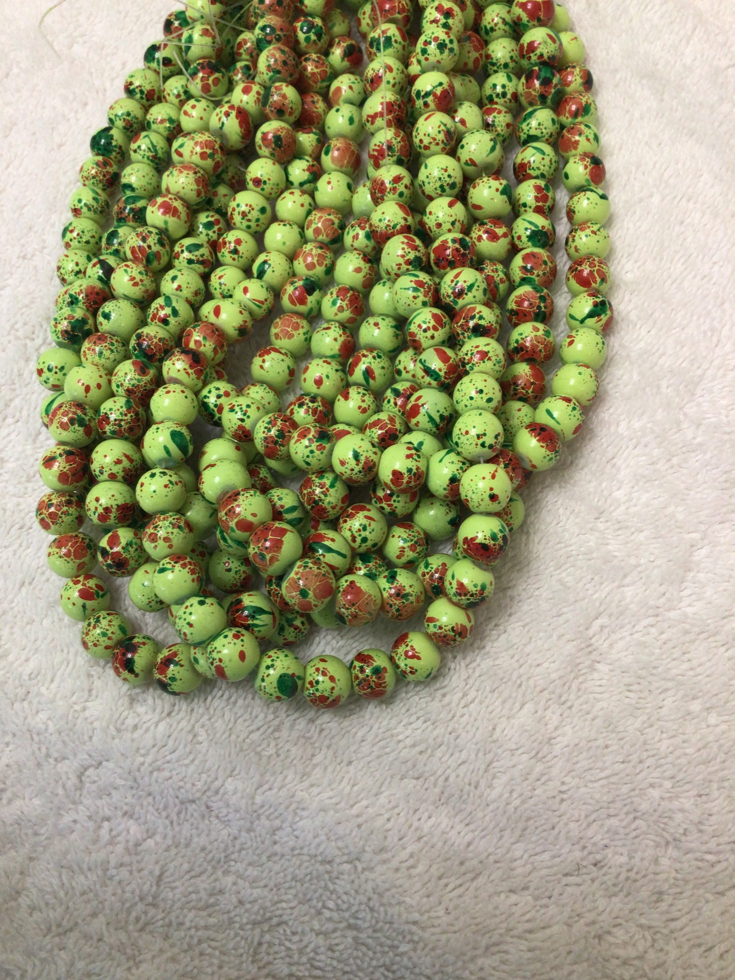 Speckled Beads 10mm/ Each 40 beads per strand