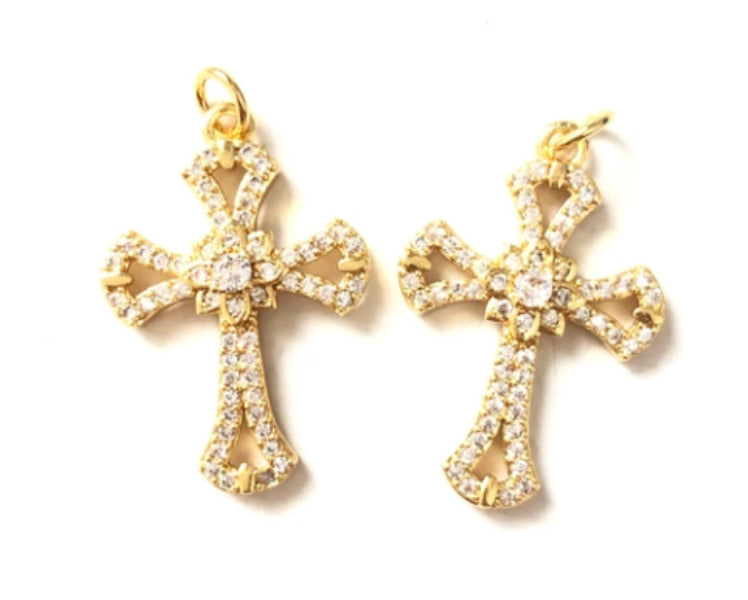 Mirco Paved Cross Charms/Each