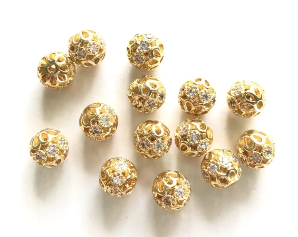 8mm Hollow CZ Ball/Each